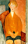 Amedeo Modigliani Boy in Short Pants - 1918 oil painting reproduction