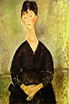 Amedeo Modigliani Cafe Singer - 1917 oil painting reproduction