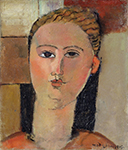 Amedeo Modigliani Girl with Red Hair - 1915 oil painting reproduction