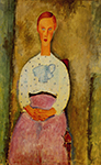 Amedeo Modigliani Girl with the Blouse with pea oil painting reproduction