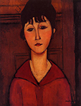 Amedeo Modigliani Head of a Young Girl - 1916 oil painting reproduction