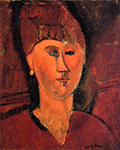 Amedeo Modigliani Head of Red-Haired Woman - 1915 oil painting reproduction