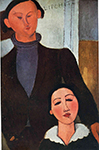 Amedeo Modigliani Jacques and Berthe Lipchitz - 1917 oil painting reproduction