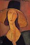 Amedeo Modigliani Jeanne Hebuterne in a Hat - 1919 oil painting reproduction