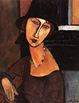 Amedeo Modigliani Jeanne Hebuterne in a Yellow Jumper - 1919 oil painting reproduction