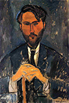 Amedeo Modigliani Leopold Zborowski with Cane (also known as Portrait of Zborowski with Yellow Hands) oil painting reproduction