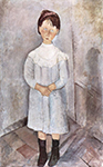 Amedeo Modigliani Little Girl in Blue - 1918 oil painting reproduction