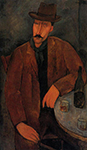 Amedeo Modigliani Man with a Glass of Wine oil painting reproduction