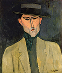 Amedeo Modigliani Man witih Hat - 1915 oil painting reproduction