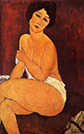 Amedeo Modigliani Nu assis sur un divan oil painting reproduction