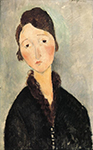 Amedeo Modigliani Portrait of a Girl (also known as Victoria) - 1917 oil painting reproduction