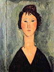 Amedeo Modigliani Portrait of a Woman - 1919 oil painting reproduction