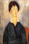 Amedeo Modigliani Portrait of a Woman with a White Collar - 1919 oil painting reproduction