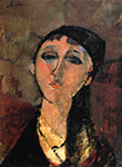 Amedeo Modigliani Portrait of a Young Girl - 1910 oil painting reproduction