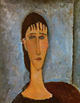 Amedeo Modigliani Portrait of a Young Girl (also known as Louise) - 1915 oil painting reproduction