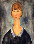 Amedeo Modigliani Portrait of a Young Woman - 1919 oil painting reproduction