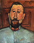 Amedeo Modigliani Portrait of Doctor Devaraigne - 1917 oil painting reproduction