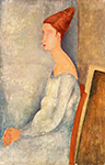 Amedeo Modigliani Portrait of Jeanne Hebuterne Seated in Profile oil painting reproduction