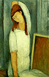 Amedeo Modigliani Portrait of Jeanne H?buterne oil painting reproduction