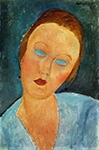 Amedeo Modigliani Portrait of Madame Survage - 1918 oil painting reproduction