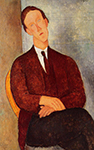 Amedeo Modigliani Portrait of Morgan Russell - 1918 oil painting reproduction