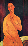 Amedeo Modigliani Seated Nude - 1917 oil painting reproduction