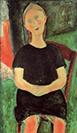 Amedeo Modigliani Seated Young Woman - 1918 oil painting reproduction