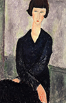 Amedeo Modigliani The Black Dress - 1918 oil painting reproduction