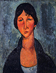 Amedeo Modigliani The Blue Blouse - 1917 oil painting reproduction