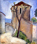 Amedeo Modigliani Tree and Houses - 1919 oil painting reproduction