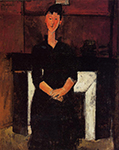 Amedeo Modigliani Woman Seated in front of a Fireplace - 1915 oil painting reproduction