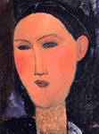 Amedeo Modigliani Woman's Head (also known as Rosalia) - 1915 oil painting reproduction