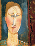 Amedeo Modigliani Woman's Head with Red Hair oil painting reproduction