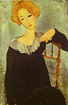 Amedeo Modigliani Women with Red Hair - 1917 oil painting reproduction