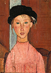 Amedeo Modigliani Young Girl in Beret - 1918 - PC oil painting reproduction