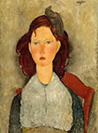 Amedeo Modigliani Young Girl Seated - 1918 oil painting reproduction