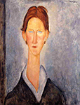 Amedeo Modigliani Young Man (also known as Student) - 1919 oil painting reproduction