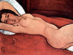 Amedeo Modigliani Reclining Nude (also known as La Reveuse) - 1917 oil painting reproduction