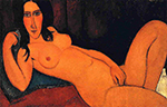 Amedeo Modigliani Reclining Nude with Loose Hair - 1917 oil painting reproduction