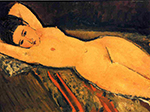 Amedeo Modigliani Reclining Nude, Arms Folded under Her Head - 1916 oil painting reproduction