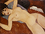 Amedeo Modigliani Reclining Nude, Head Resting on Right Arm (also known as Nude on a Couch)  oil painting reproduction