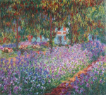 Claude Monet Monets Garden, the Irises oil painting reproduction