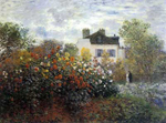 Claude Monet Monets Garden at Argenteuil oil painting reproduction