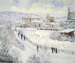 Claude Monet View of Argenteuil, Snow oil painting reproduction