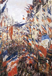 Claude Monet Rue Montorgeuil Decked with Flags oil painting reproduction