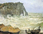 Claude Monet Etretat, Rough Sea oil painting reproduction