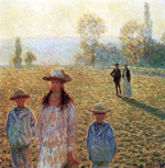 Claude Monet Landscape with Figures oil painting reproduction
