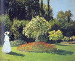 Claude Monet Lady in the Garden Sainte-Adresse oil painting reproduction