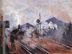 Claude Monet The Railway at the Exit of Sant-Lazare Station oil painting reproduction