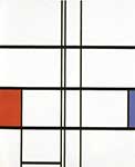Piet Mondrian Composition with Red and Blue oil painting reproduction